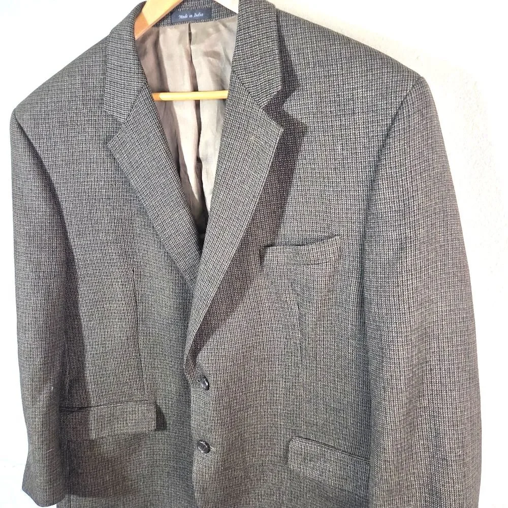 Lauren Ralph Lauren Mens Wool Blazer 48R Sport Coat Lord & Taylor Houndstoooth